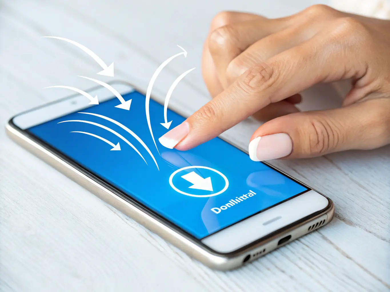 A visual representation of the single-press functionality of the Fun Button app, demonstrating how easy it is to generate a play prompt with just one tap.